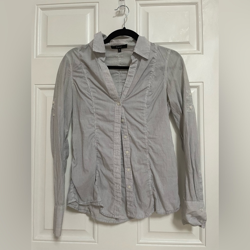 Striped Express button down
